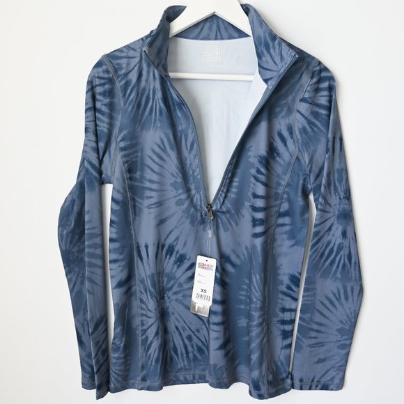 32 DEGREES Blue Tie Dye Lightweight Athletic Quarter Zip Jacket - Size XS - NWT - Picture 5 of 9